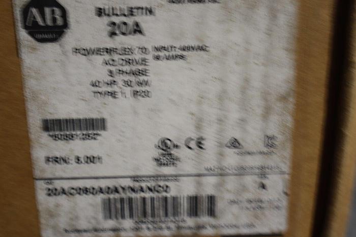 20AC060A0AYNANC0-A Allen Bradley 43A 460V 30HP Powerflex 70  MFG. 2016 STK 2517