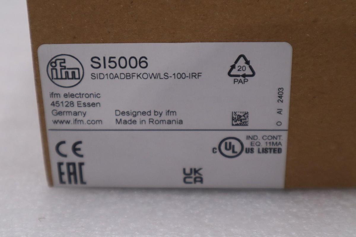 Used IFM E40107 HIGH PRESSURE FLOW SWITCH STOCK #4004B