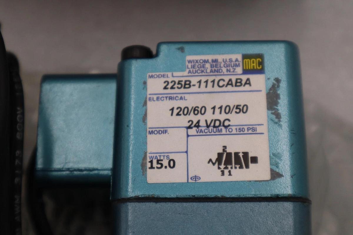 Used MAC VALVES INC 225B-111CABA VALVE STOCK H805A