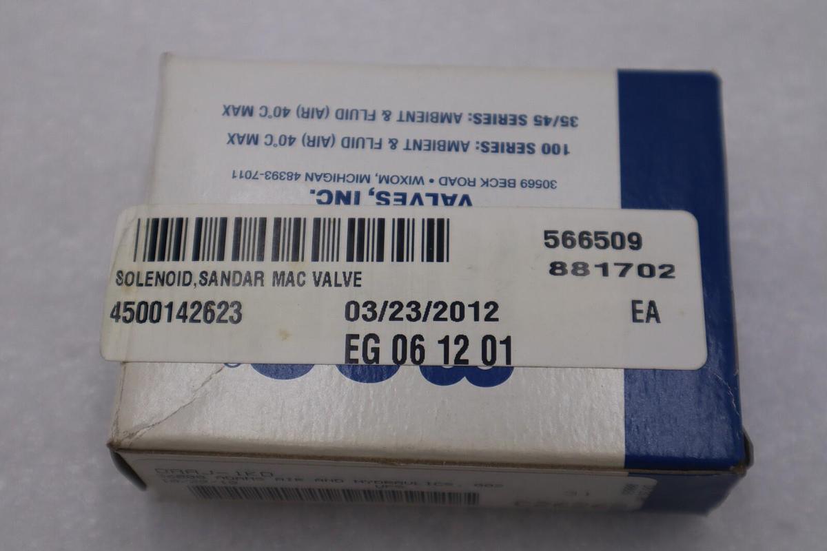 Used NEW OPEN BOX Mac VALVE DAAJ-1KD STOCK G930A