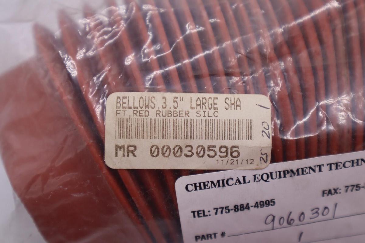 Used NEW 9060301 Bellows Orange Rubber Type Boot 4 1/2" OD 3-1/2" ID STK K1722