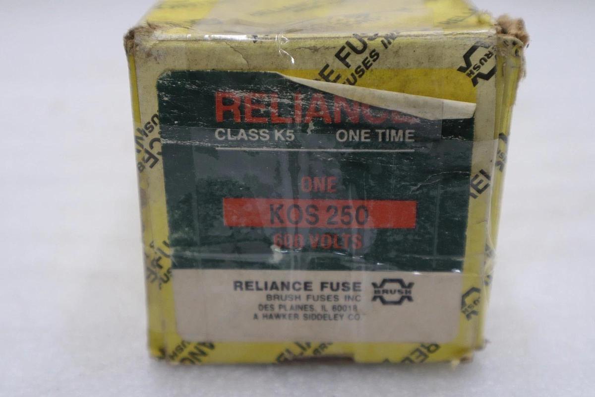 Used RELIANCE KOS 250/ KOS-250 CLASS K5 ONE TIME 600 VOLTS - STOCK 4953