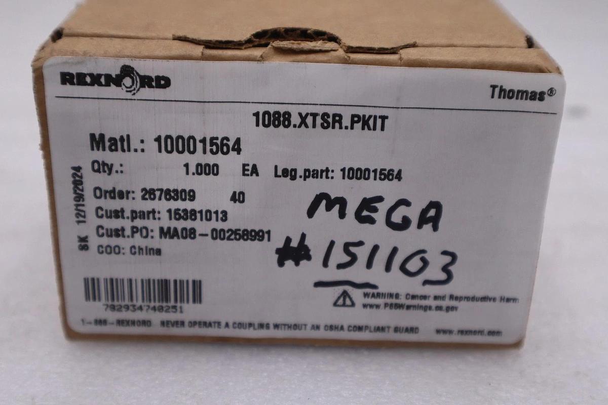 Used REXNORD 1088.XTSR.PKIT Hardware Kit Series 52 Cplg Size 108 - STOCK GF601A