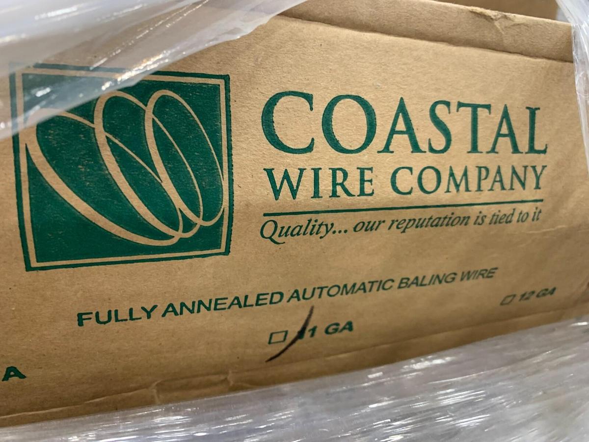 Used Coastal Wire 11 GA 50Lb Baling Wire PALLET OF WIRE OVER 50 BOXES