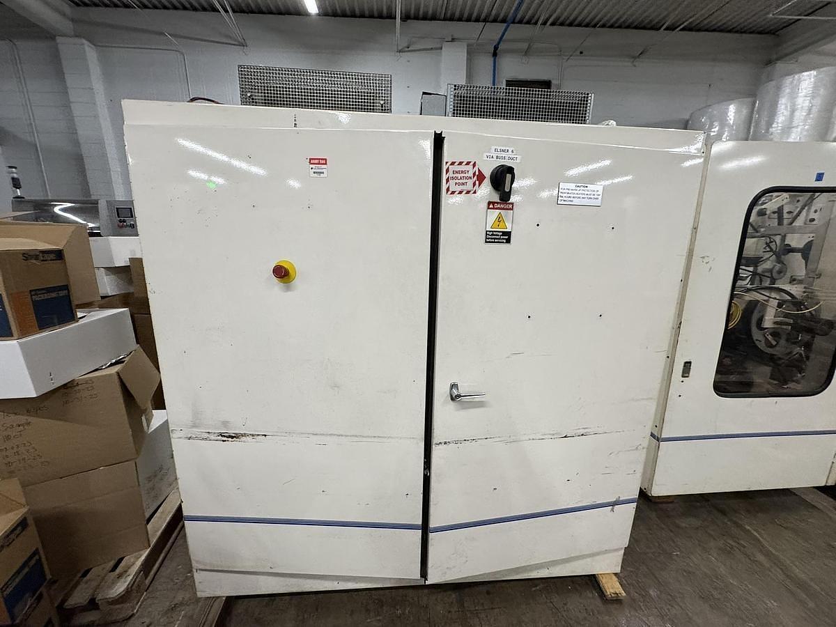 Used 42" WIDE ELSNER ENR-1000 AUTOMATIC REWINDER FOR NONWOVEN WIPES 10" REWIND DIA.