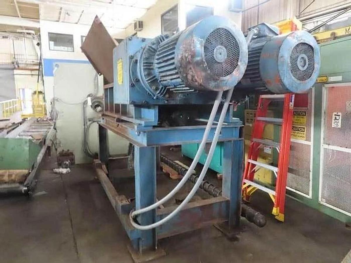 Used SHREDPAX MODEL AZ80 DUAL SHAFT SHREDDER TWIN 40HP MOTORS (NO CONTROL)