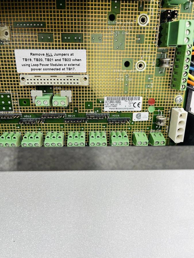 Used Fisher-Rosemount 10P54770001 Rev. D/C Termination Panel STOCK 2320