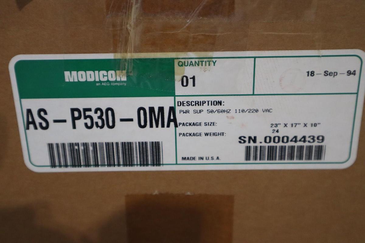 Used MODICON AS-P530-0MA 115V/230V 6A UNMP STOCK G339