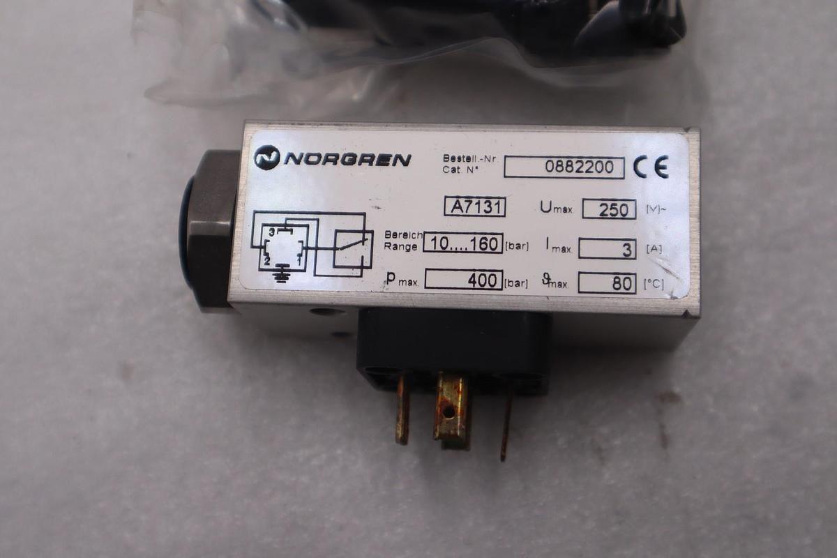 Used NORGREN 0882200 PRESSURE SWITCH STOCK #G-132B