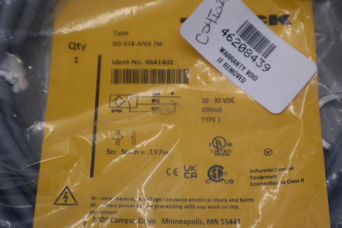 Used TURCK BI5-G18-AP6X 7M / BI5G18AP6X7M - BRAND NEW STOCK H853A