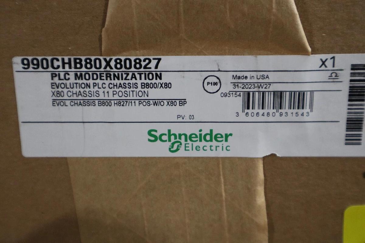 NEW Schneider Electric 990CHB80X80827 EVOLUTION PLC CHASSIS  11 POSITION #G3