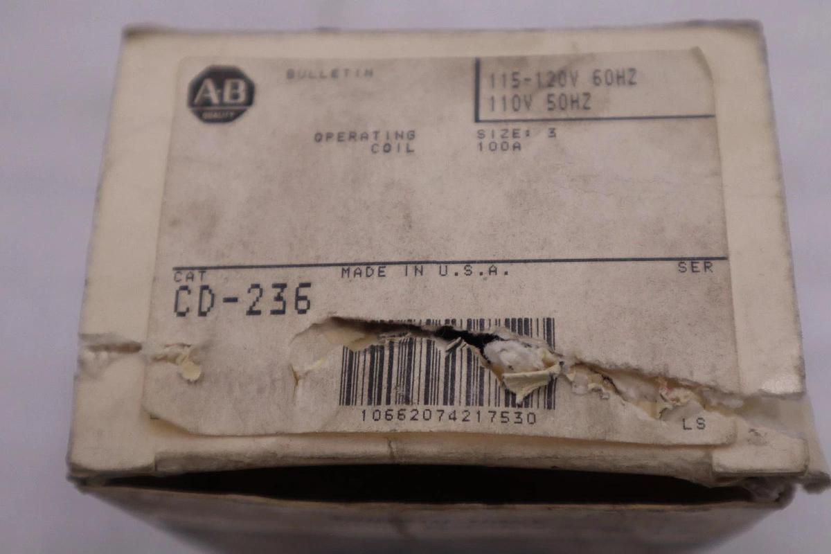 Used NEW IN BOX Allen Bradley CD-236 Operating Coil - STOCK K764CC