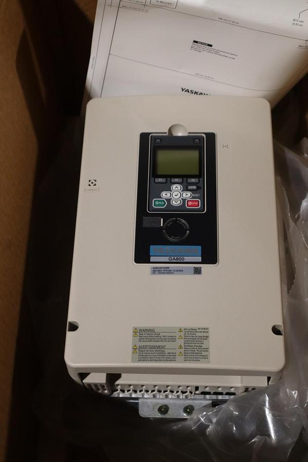 YASKAWA GA800 50 HP DRIVE GA80U4075ABM / CIPR-GA80U4075ABMA-AAAANA REV. B NEW