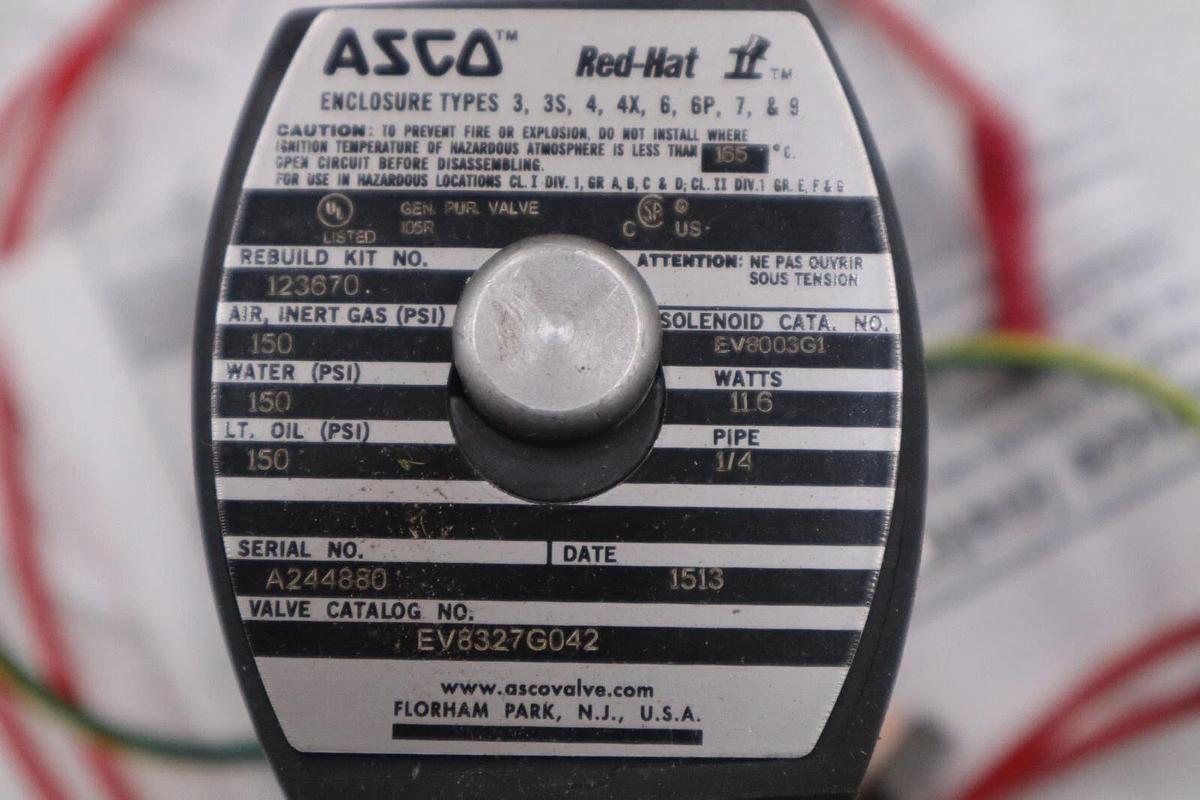 Asco Solenoid Valve EV8327G042 NEW UNIT STOCK 5634A