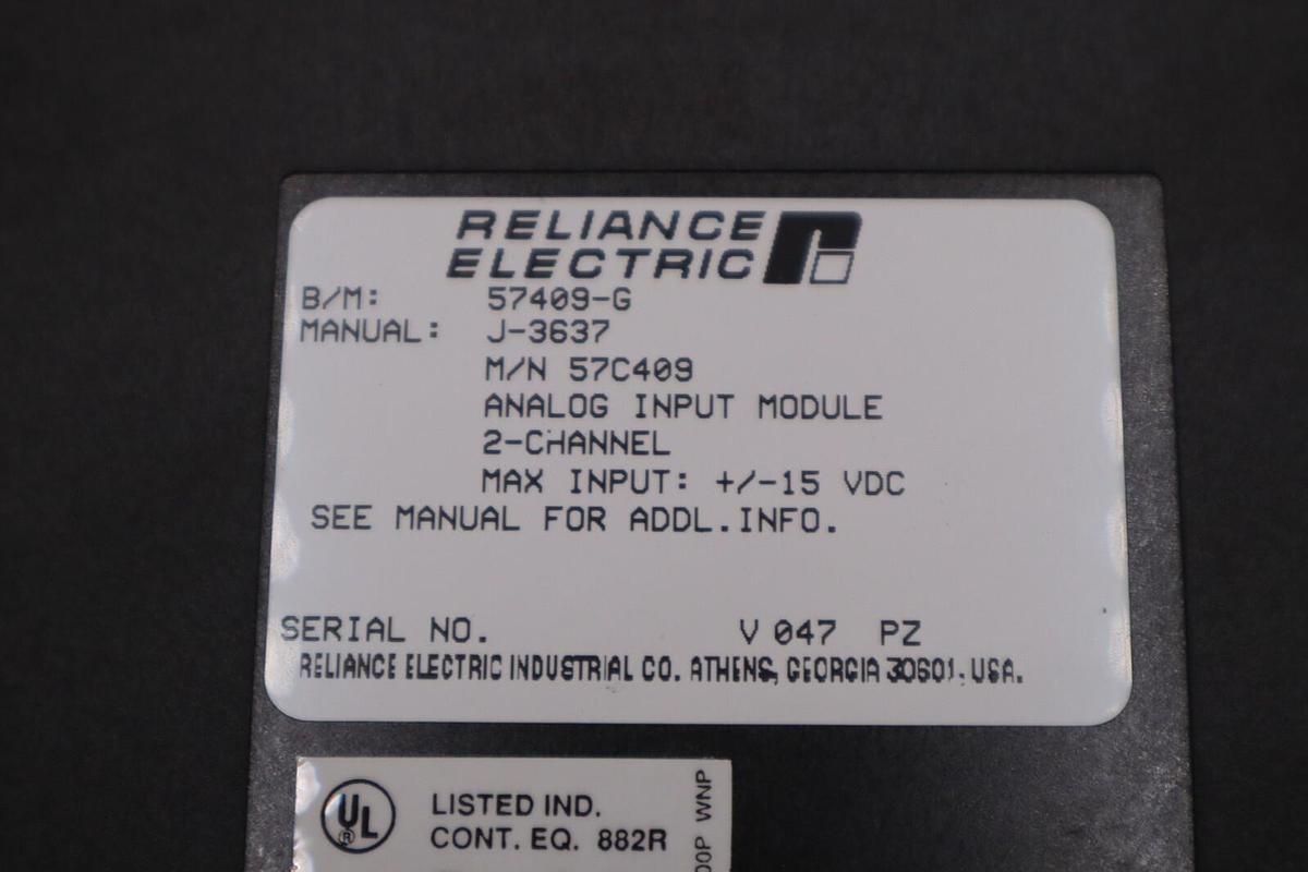 NEW IN BOX RELIANCE ELECTRIC 57409-G ANALOG INPUT MODULE STOCK G520