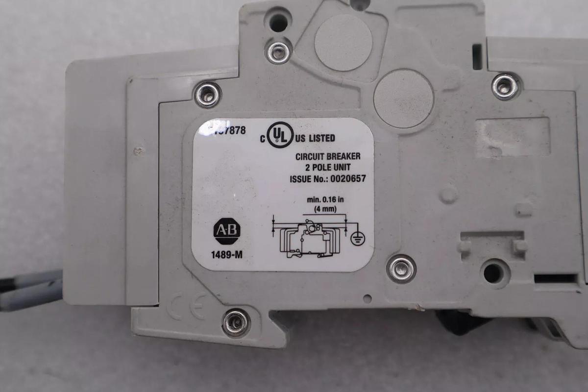 Used ALLEN-BRADLEY 1489-M2D040 SERIES D CIRCUIT BREAKER 2 POLE UNIT STOCK #K-632A