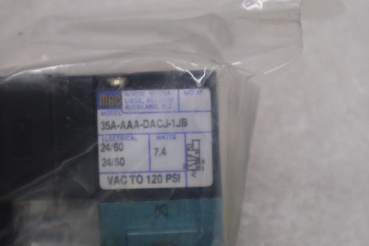 Used MAC VALVES 35A-AAA-DACJ-1JB Air Solenoid Valve AIR SOLENOID VALVE STOCK #K-1971A