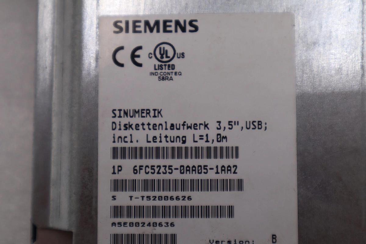 Used Siemens Floppy Disk Drive 6FC5235-0AA05-1AA2 STOCK 5313