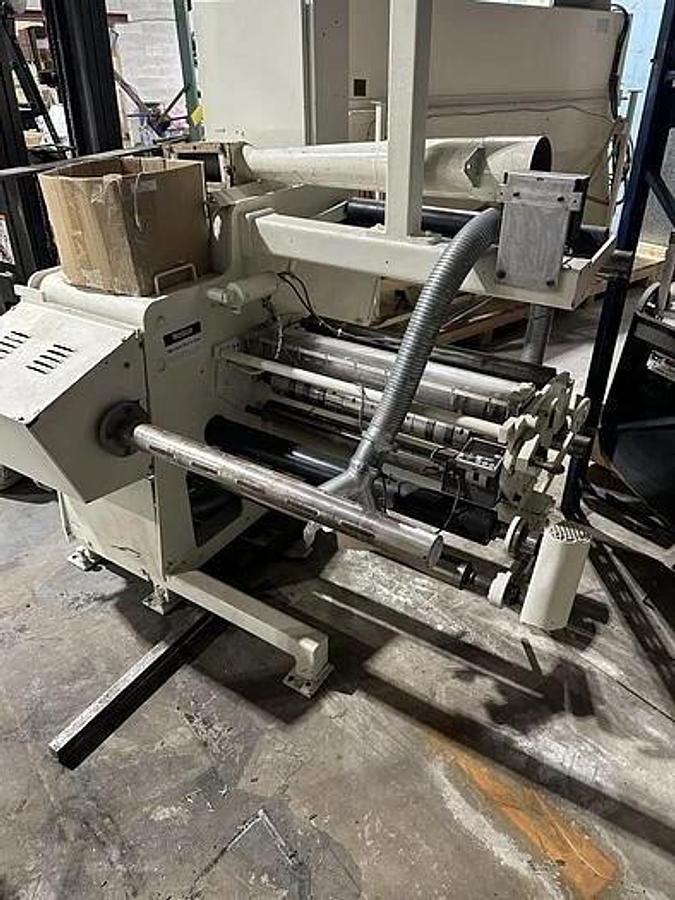 Used 30” VOORWOOD DUPLEX MODEL 30-24 SLITTER REWINDER WITH TRIM BLOWER