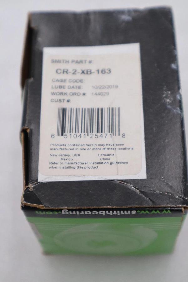 Used NEW IN BOX SMITH BEARING CR-2-XB-163 CAM FOLLOWER BEARING STOCK H568A
