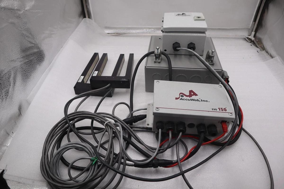 Used AccuWeb Inc EVO 150 COMPLETE WEB GUIDE SYSTEM WITH RED LION SCREEN STOCK 5120