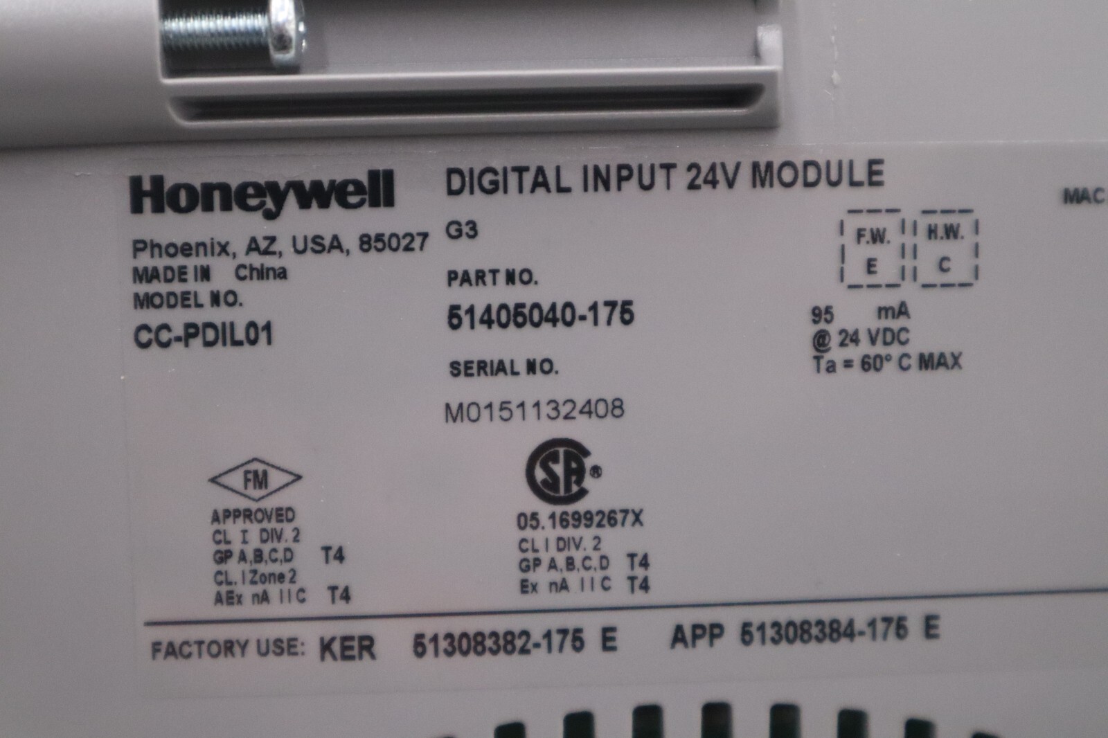 NEW Honeywell CC-PDIL01/ 51405040-175 Digital Input 24V Module STOCK G201A