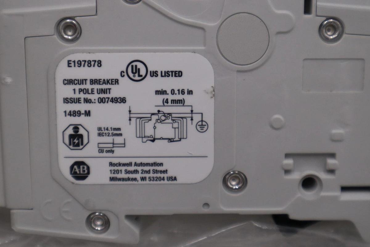 NEW OPEN BOX AB Allen Bradley 1489-M1C100 miniature circuit breaker STK H1095A