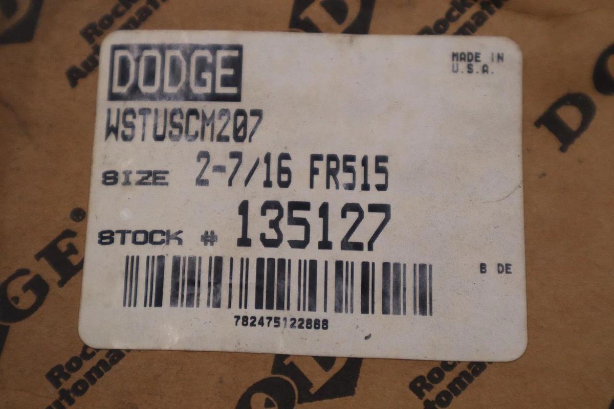 Used NEW Dodge WSTU SCM 207 2-7/16 FR515 135127 Take-Up Bearing STK GF521