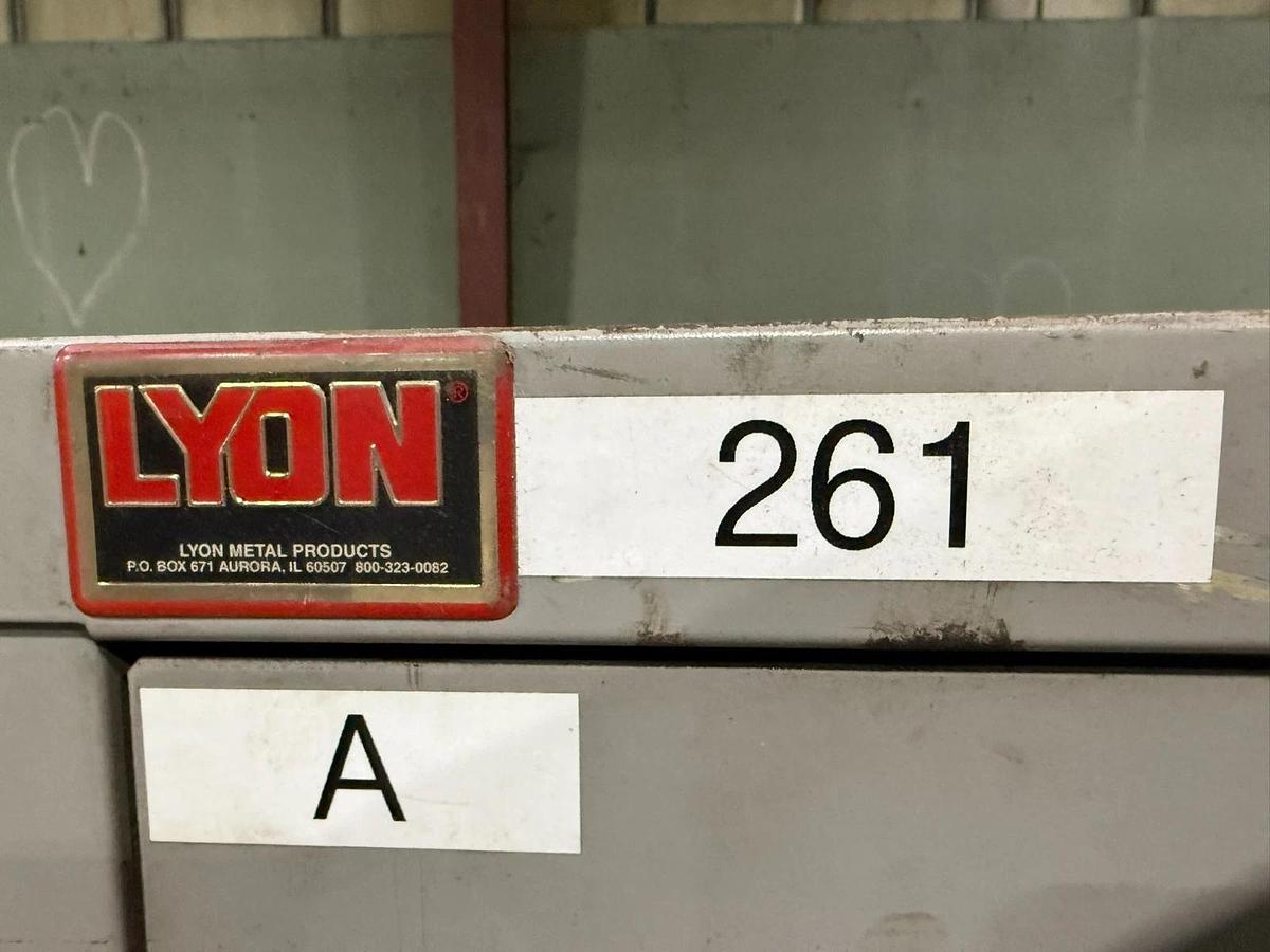 Used LYON 7 DRAWER CABINET 30"X28"X60" (NO CONTENTS)