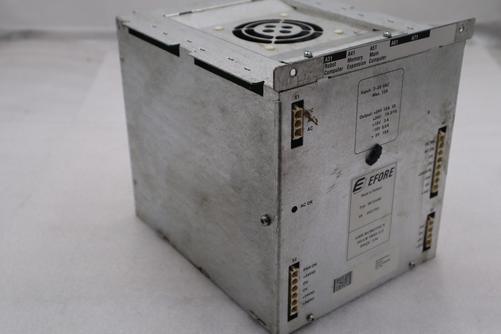 Used Efore ABB SR92A060 Power Supply Module 3HAB 5845-1/2 STOCK 3196