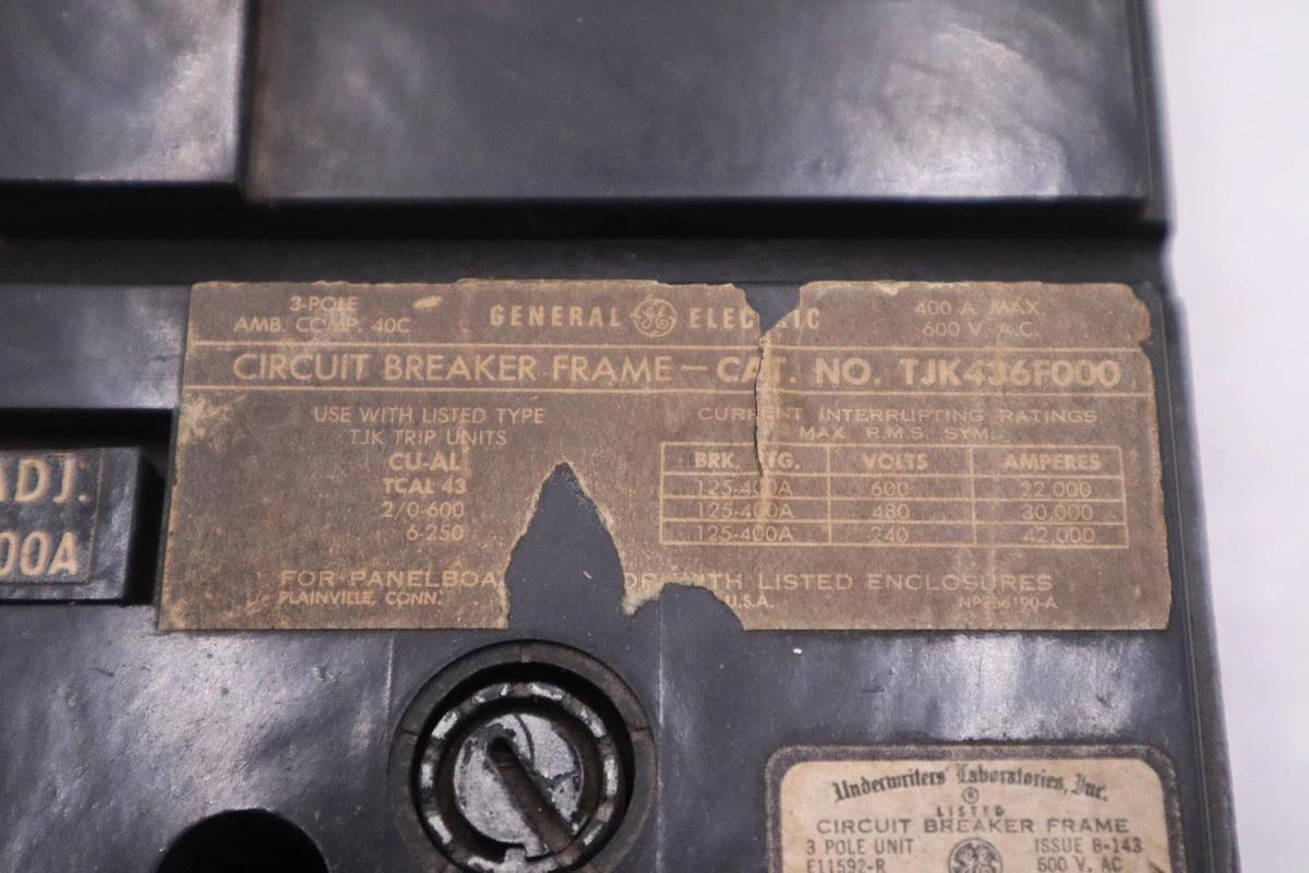 Used GE General Electric TJK436F000 Circuit Breaker STOCK CC158
