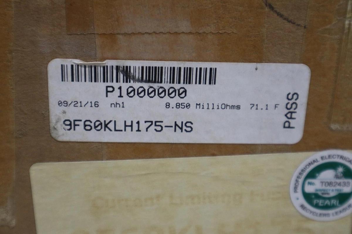 Used GENERAL ELECTRIC 9F60KLH175 CURRENT LIMITING FUSE NEW IN BOX STOCK G164
