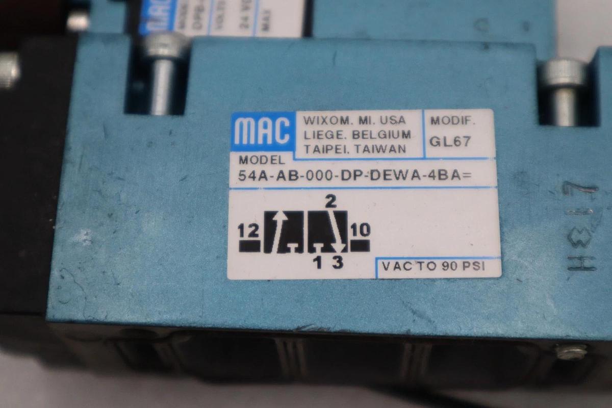 Used NEW MAC 54A-AB-000-DP-DEWA-4BA= SOLENOID VALVE STOCK H1747