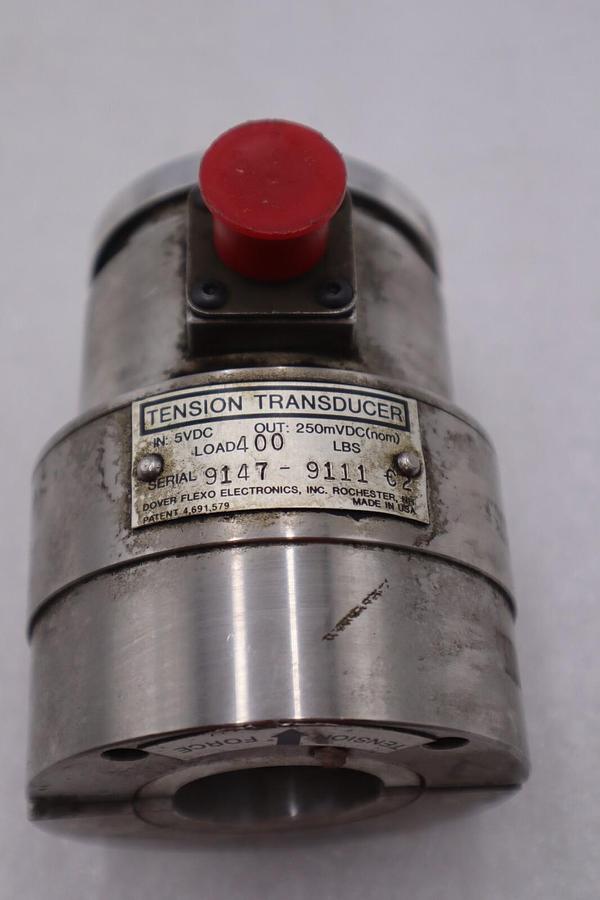 Used DOVER FLEXO ELECTRONICS TENSION TRANSDUCER LOAD 400LB STOCK #K-2397