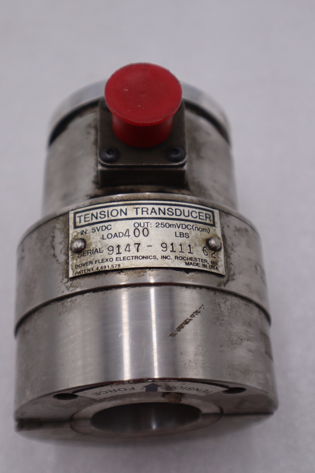 Used DOVER FLEXO ELECTRONICS TENSION TRANSDUCER LOAD 400LB STOCK #K-2397