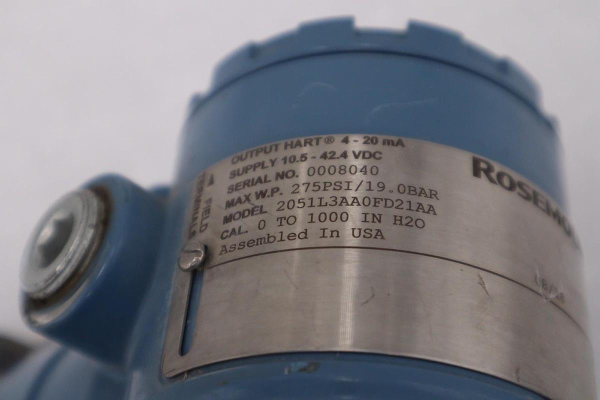 Used Rosemount 2051L3AA0FD21AA Pressure Transmitter 4 - 20 mA Hart STOCK 2903A