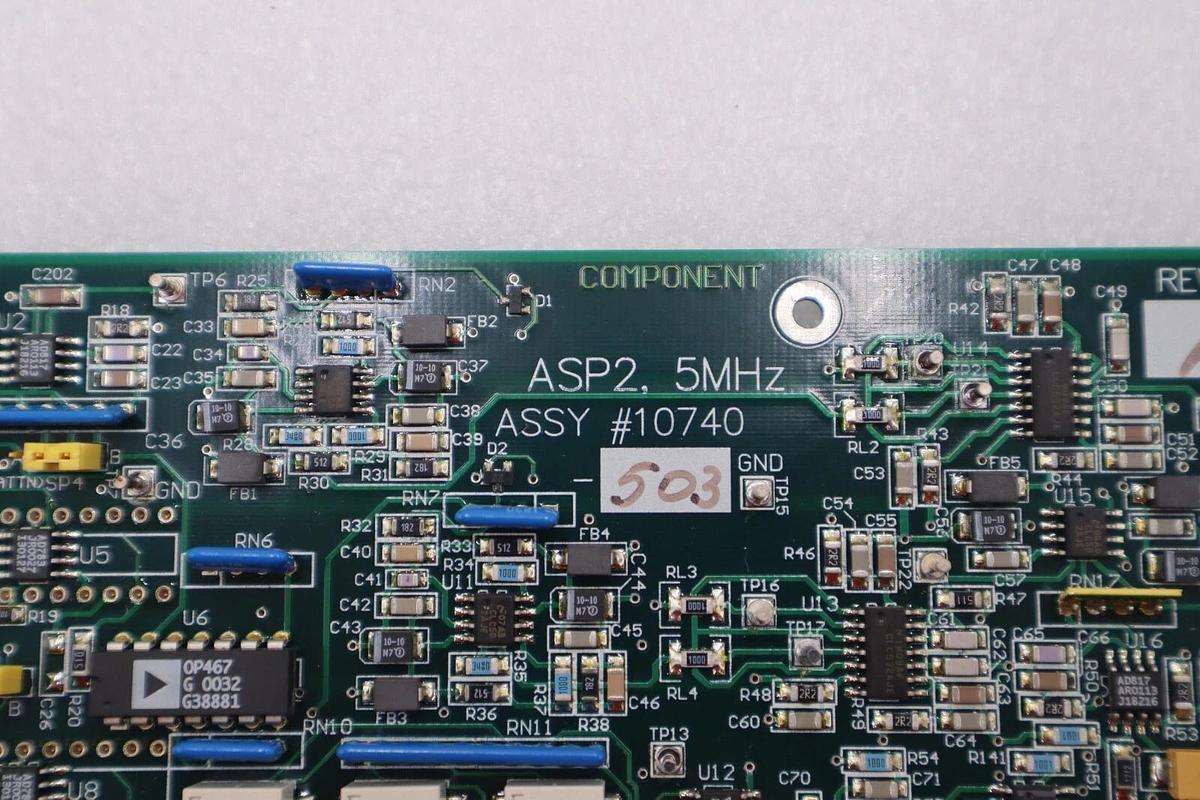 Used GSI Lumonics ASP2 5MHz REV-A A661929 PCB Assembly Board 10740-503  #2832