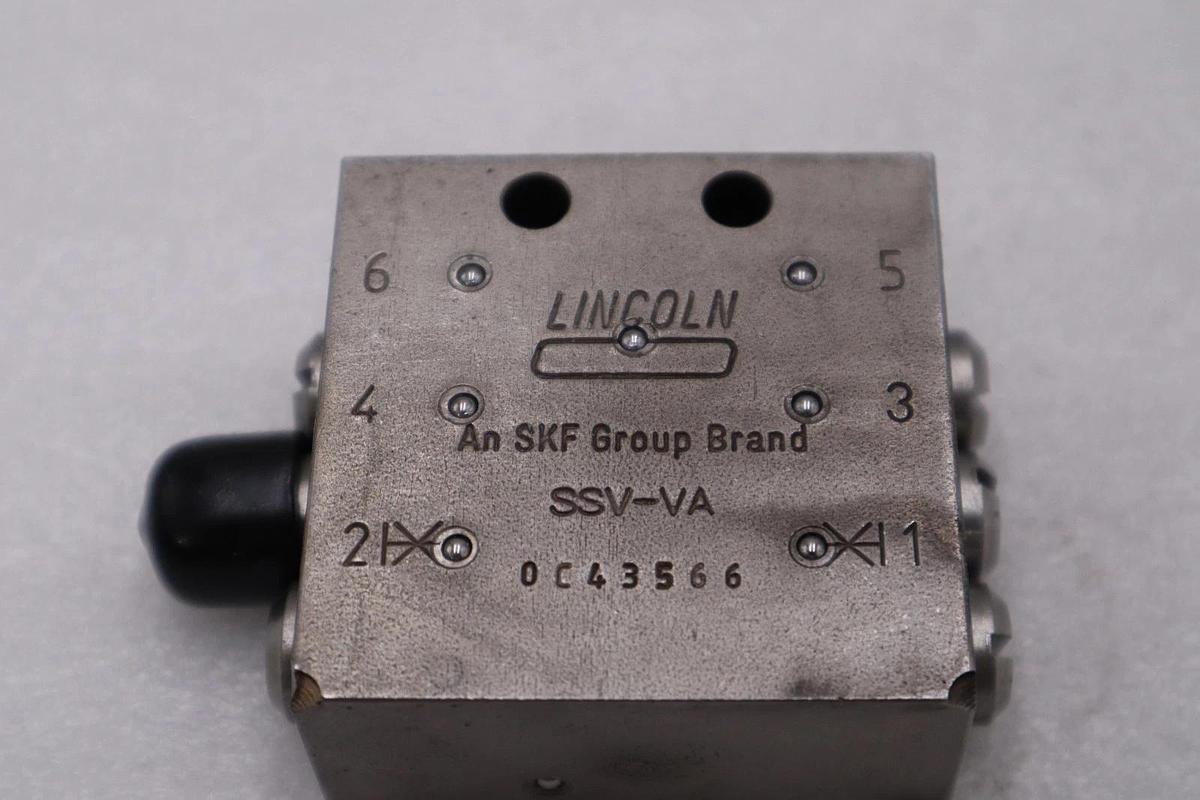 LINCOLN SKF SSV-VA 0C43566 DIVIDER VALVE BLOCK STOCK H1032A