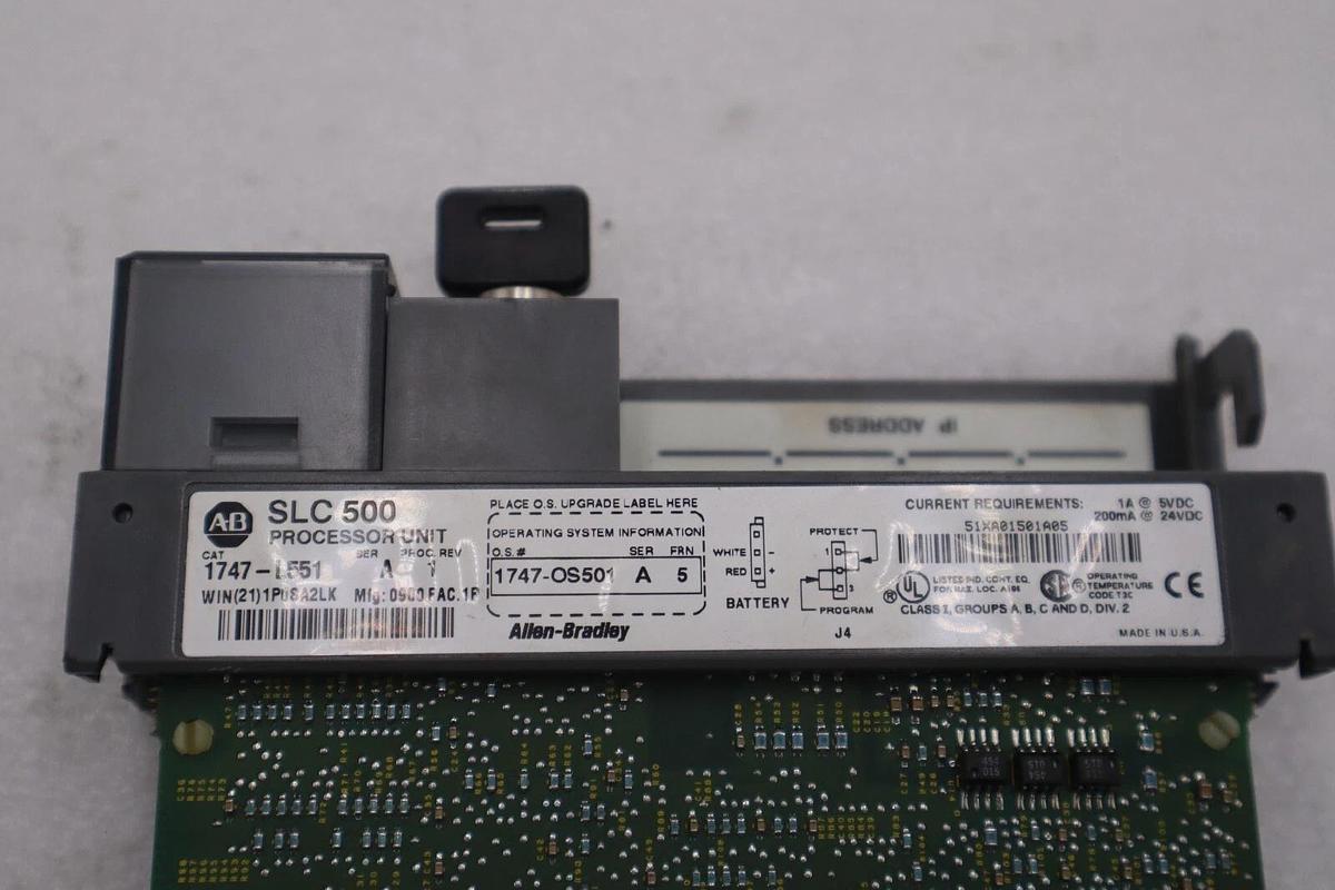 Used Allen Bradley 1747-L551 /A SLC 500 SLC 5/05 CPU Controller Ethernet STOCK 840C