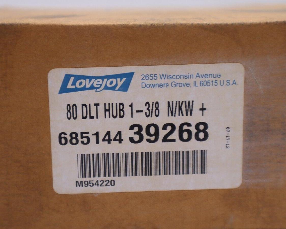 Used LoveJoy 68514439268 80 DLT HUB 1-3/8 N/KW + Triangular New Open Box #3556