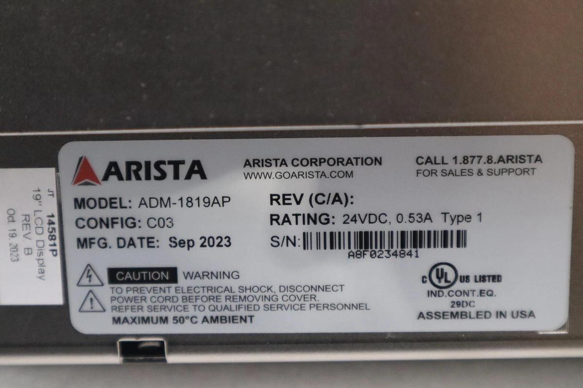 Used ARISTA ADM-1819AP / ADM1819AP NEW IN BOX MANUFACTURED 2023 STOCK H128