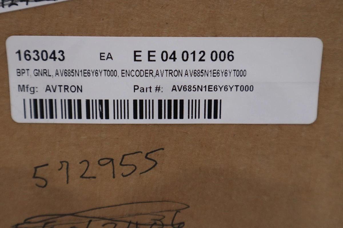 Avtron AV685 OPTION N1E6Y6YT000 / AV685N1E6Y6YT000 Incremental Encoder NEW #G407