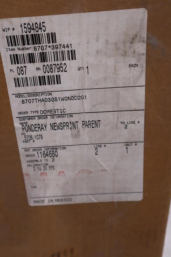 Rosemount 8705THA030S1W0N0D2G1 Magnetic Flowtube 8” 150 NEW WITH BOX STOCK GF516