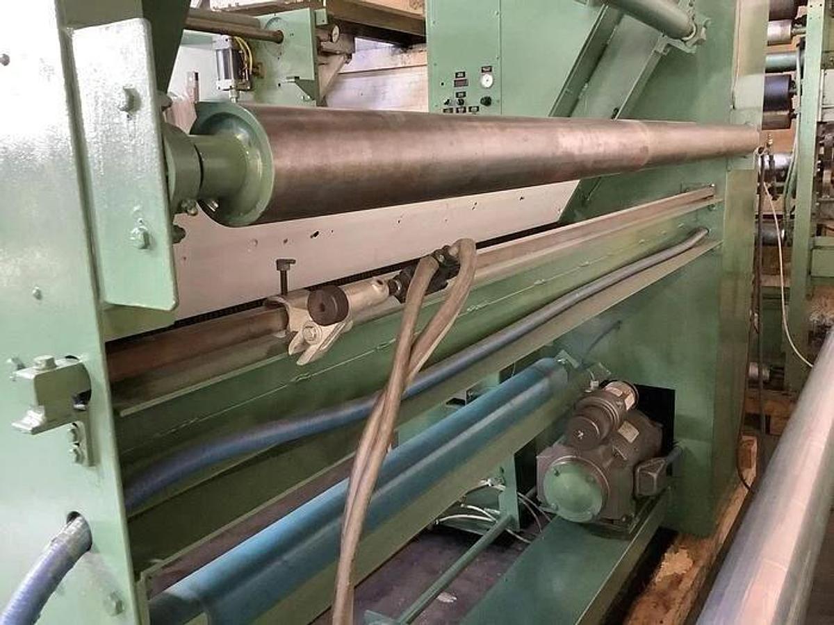Used 62" WIDE SHAR MANUFACTURING CENTERWIND INSPECTION AND REWIND MACHINE