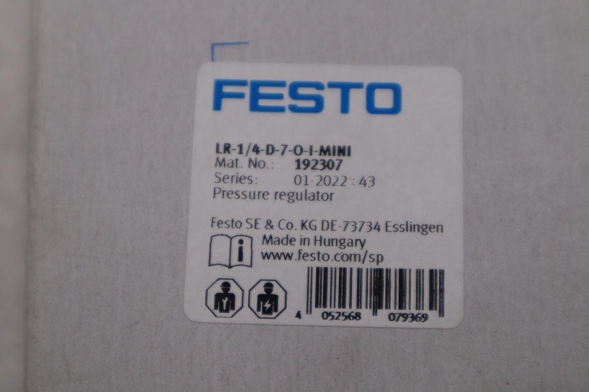 Used NEW OPEN BOX FESTO LR-1/4-D-7-O-I-MINI AIR PRESSURE REGULATOR STOCK K-607-A