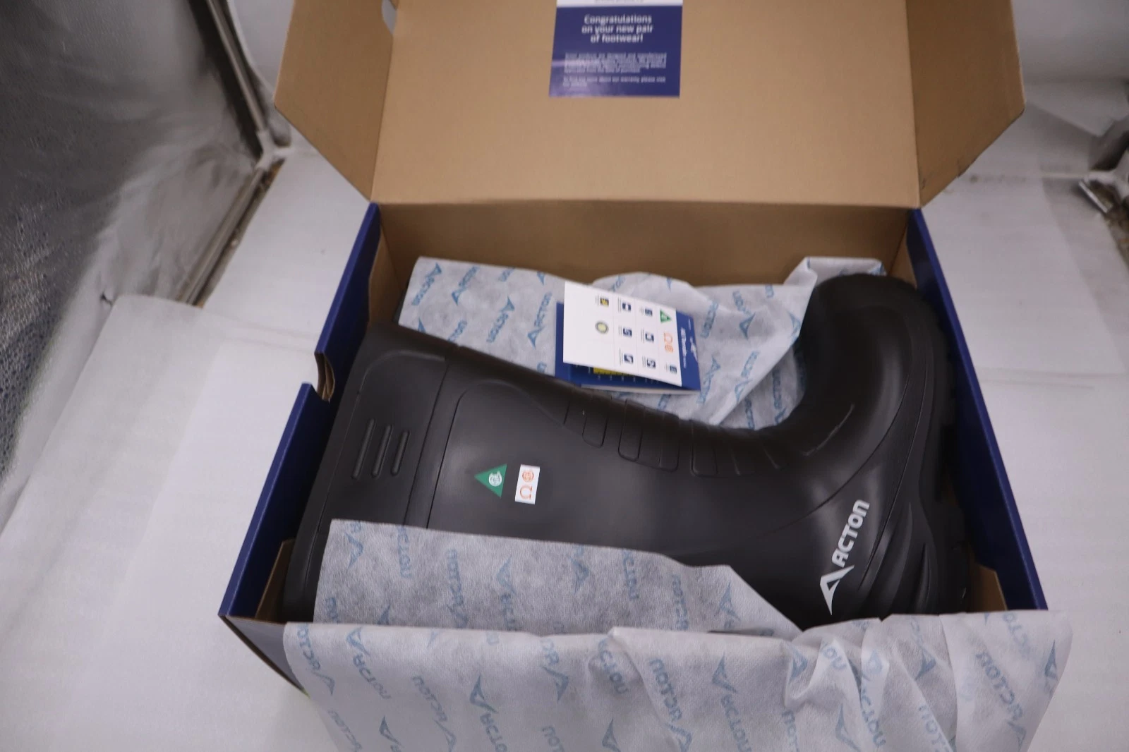 Used ACTION All Terrain 15" Composite Toe Rubber Work Boots A4144-11 - STOCK SGF98