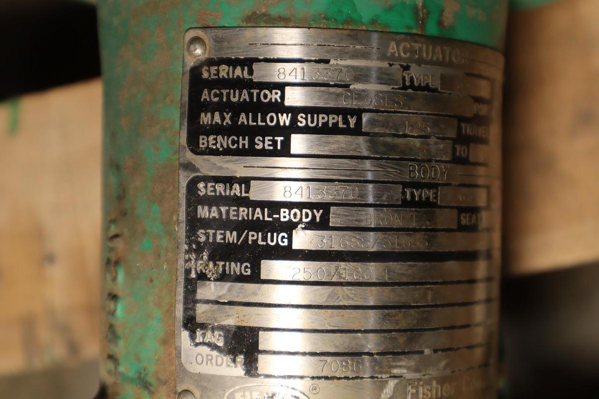Used Fisher Control Valve With Type 657 Pneumatic Actuator