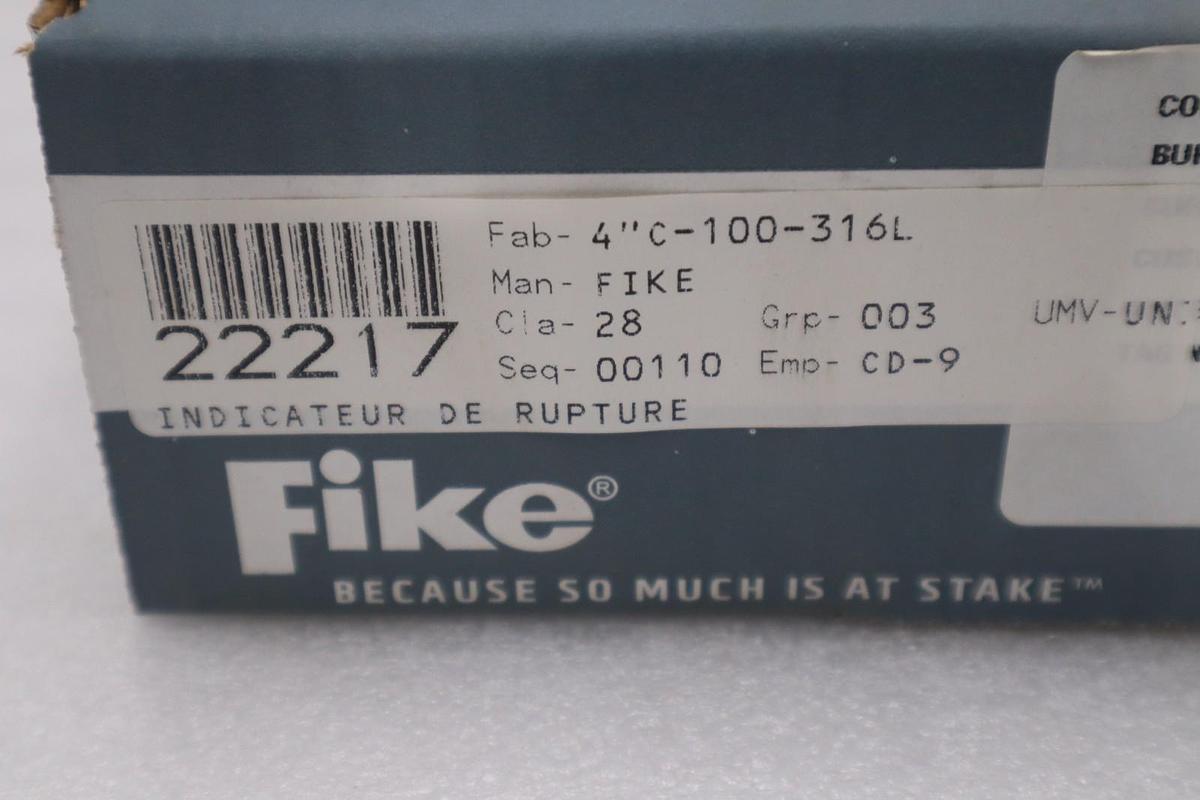 Used NEW OPEN BOX Fike BC2 D3513-10-1   4 Inch Burst Indicator STOCK SGF141