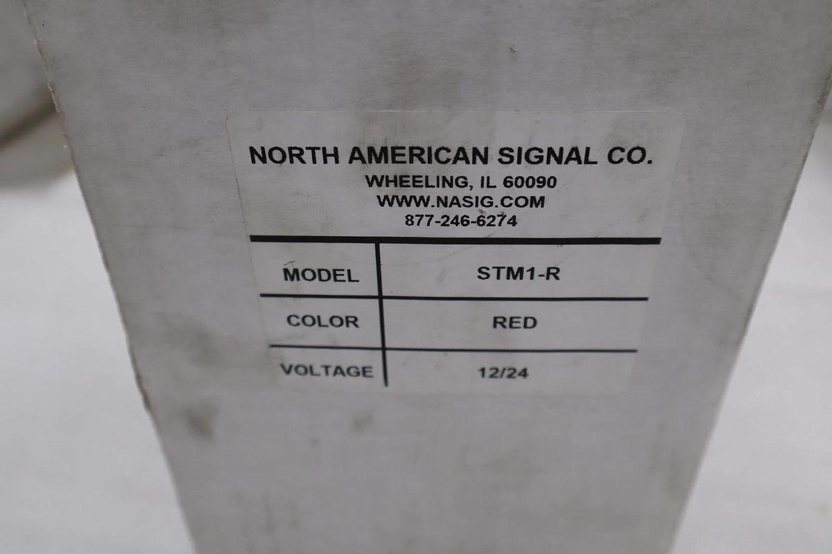 Used North American Signal Company STM1-R M1 Series Strobe Light Red - STOCK 5625CC