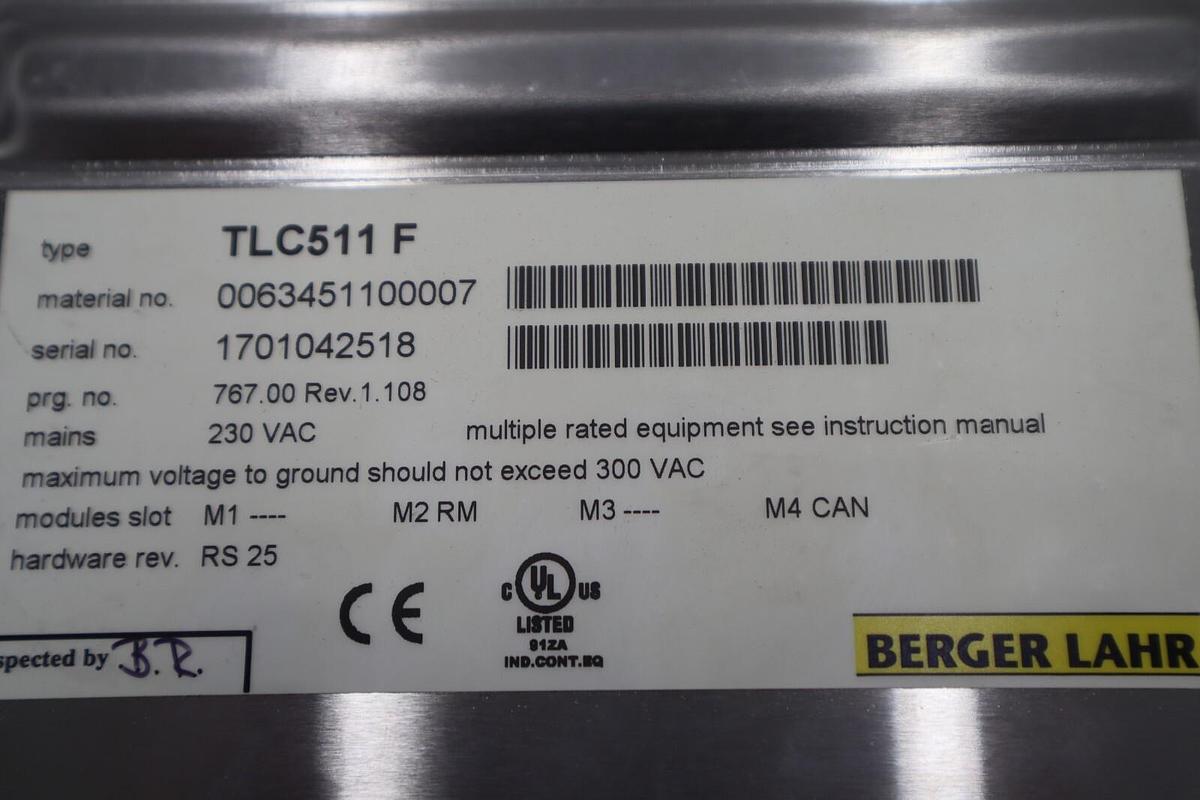 Used Bereger Lahr TLC511 F Servo Drive POSITIONING CONTROLLER 5 AMP STOCK B-698